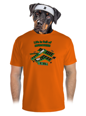 Memóriában tárolva férfi sportpóló Neon Orange