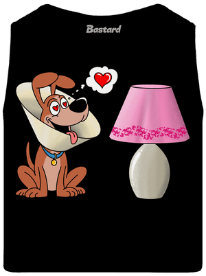 Szerelmes kutya férfi trikó Black