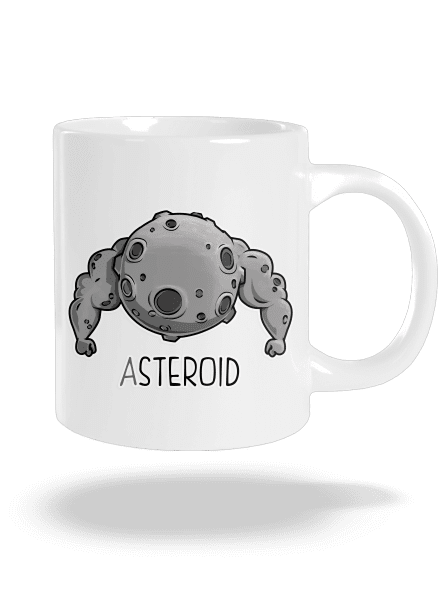 Asteroid nagy bögre White