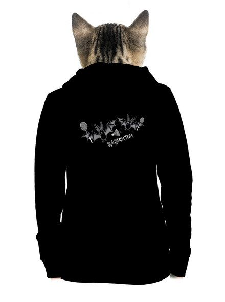 Batminton cipzáras női pulóver Black