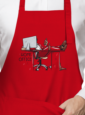 Home office kötény Red