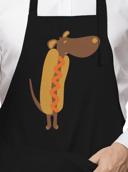 Hot dog kötény Black