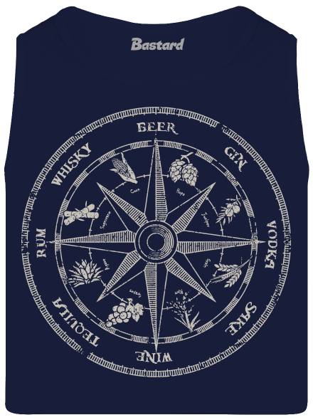 Alkoholos iránytű férfi trikó French Navy