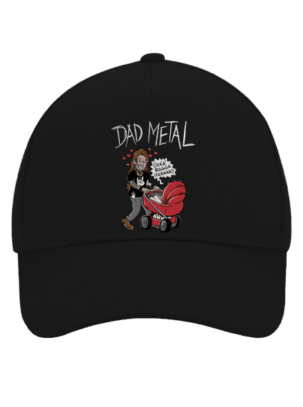 Dad metal baseballsapka Black