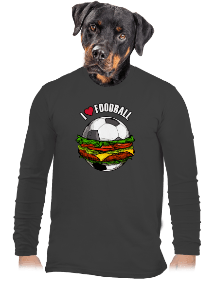 Foodball férfi hosszú ujjú póló Dark Grey