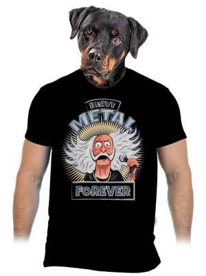 Heavy metal forever férfi póló Black