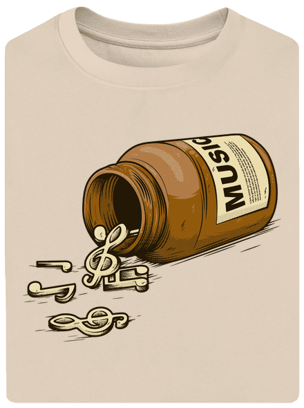 Music Pills unisex túlméretezett póló Almond