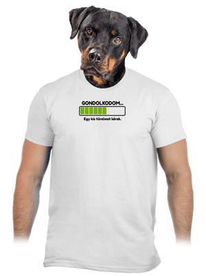 Gondolkodom férfi póló White