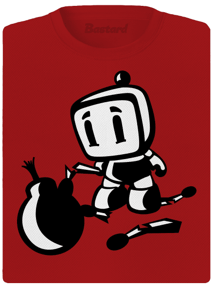 Bomberman női sportpóló Red Mal