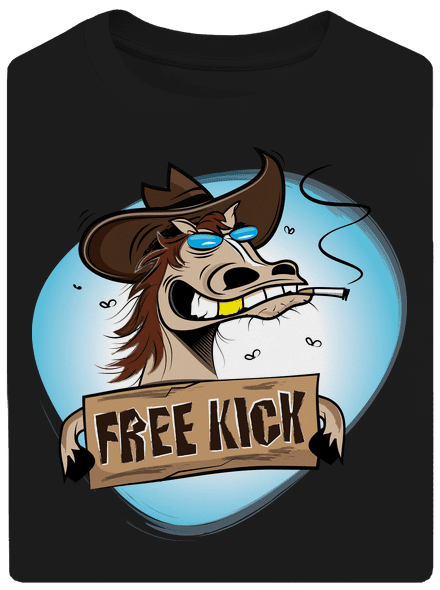 Free kick unisex túlméretezett póló Black
