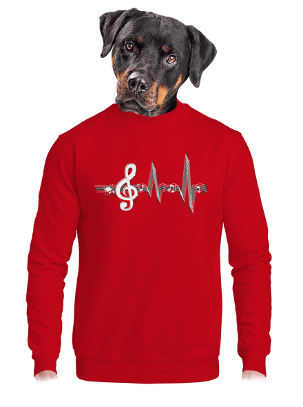 A zene az életem unisex crewneck Red