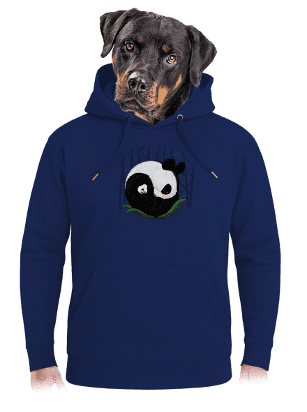 Két alvó panda unisex prémium pulóver Navy
