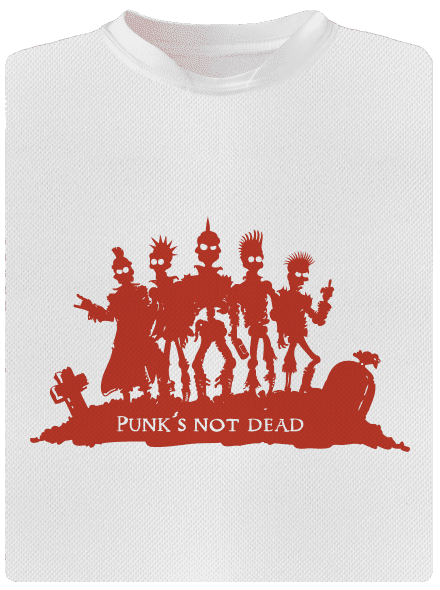 Punks not dead! férfi sportpóló White