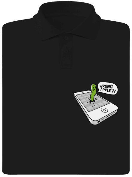 Wrong apple férfi pólóingek Black