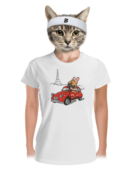 Francia buldog női sportpóló White