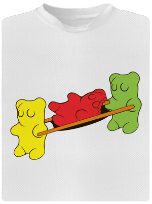 Gumimacik gyerek sport póló White