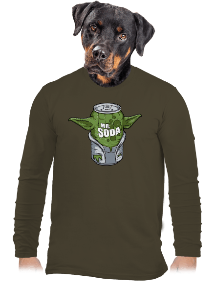Mr. Szóda férfi hosszú ujjú póló Urban Khaki