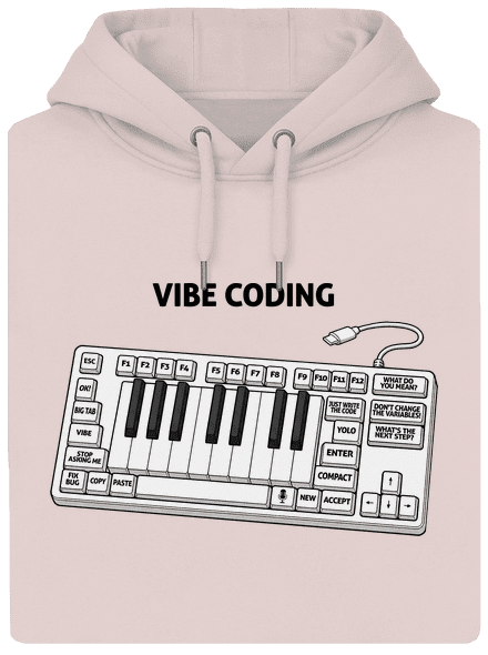 Vibe coding unisex prémium pulóver Rose Chalk