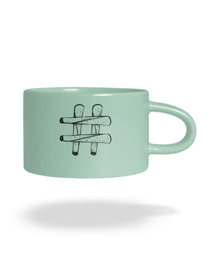 Hash tag macaron bögre Mint Macaron