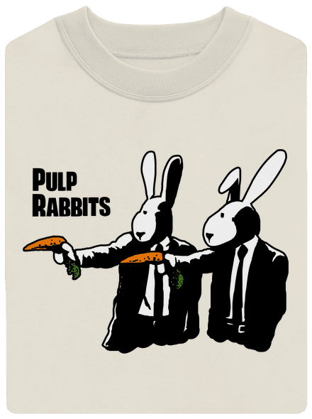 Pulp Rabbits unisex crewneck Off White