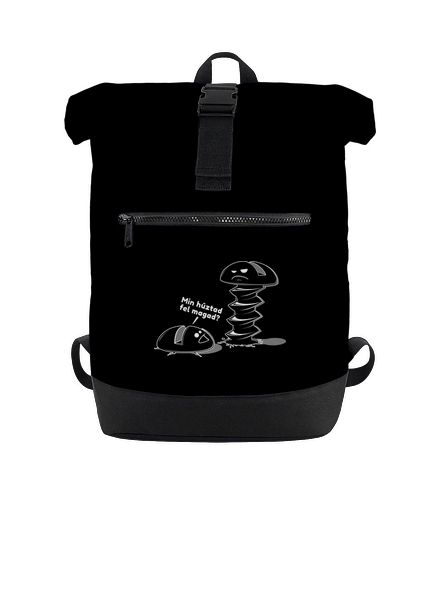 Felhúzva hátizsák Black