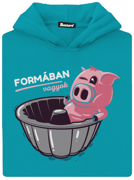 Formában gyerek kenguruzsebes pulóver Hawaiian Blue