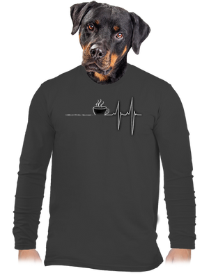 Coffee help férfi hosszú ujjú póló Dark Grey