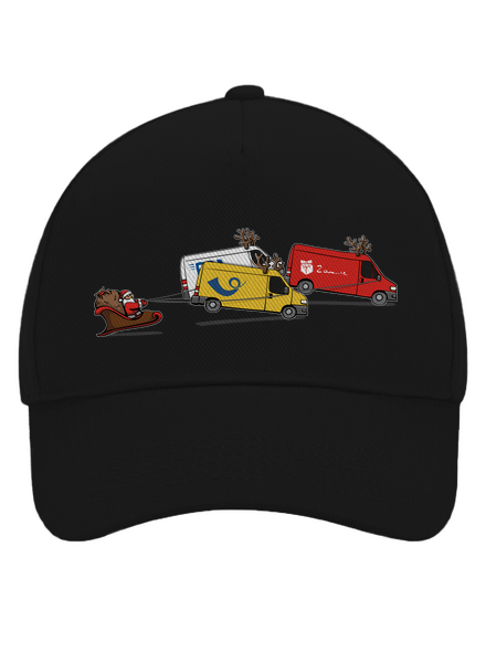 Mikulás rénszarvassal baseballsapka Black