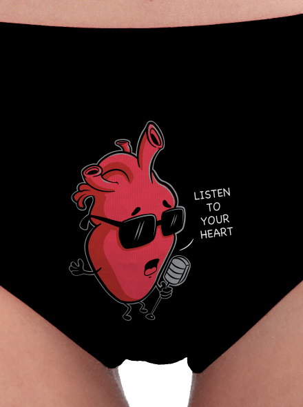 Listen to your heart női bugyik Black