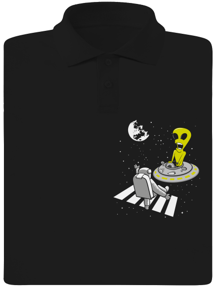 UFO crosswalk férfi pólóingek Black