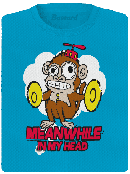 Monkey in my head női sportpóló Blue Atol