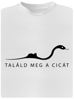 Találd meg a cicát férfi sportpóló White