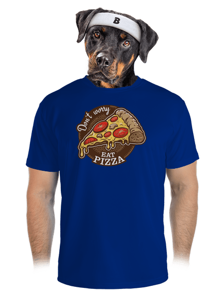 Pizza férfi sportpóló Royal Blue Mal