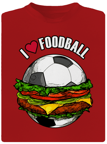 Foodball férfi sportpóló Red Mal
