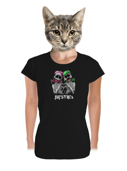 Besties prémium női póló Black