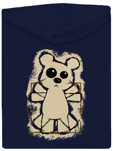 Da Vinci Teddy cipzáras férfi pulóver Navy