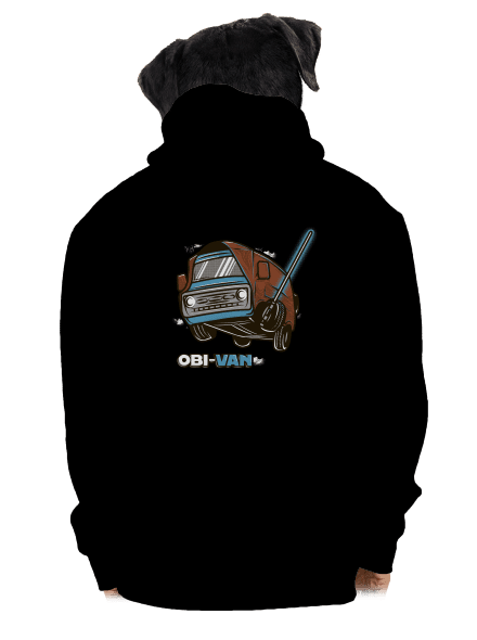 Obi Van cipzáras férfi pulóver Black