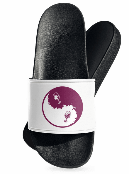 Yin Yang bor papucs White