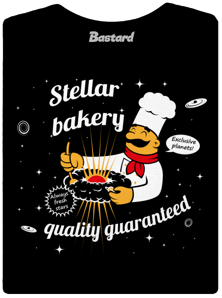 Stellar bakery prémium női póló Black