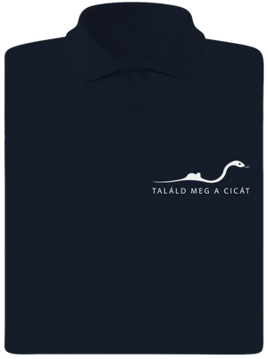 Találd meg a cicát férfi pólóingek Navy Mal