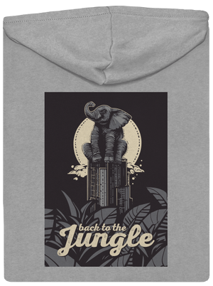 Back to the jungle cipzáras férfi pulóver Light Melange