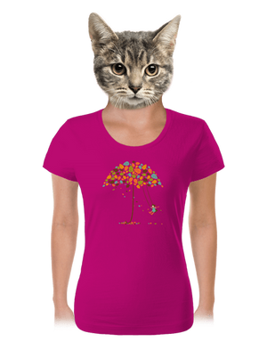 Ősz női póló Fuchsia Red