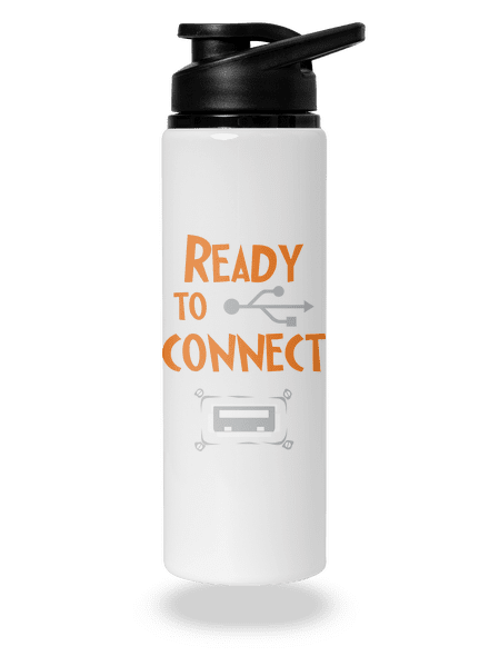 USB csatlakozás kulacs White