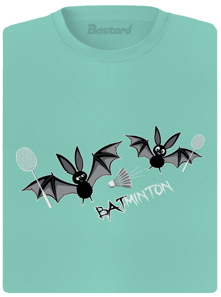 Batminton női sportpóló Mint Mal