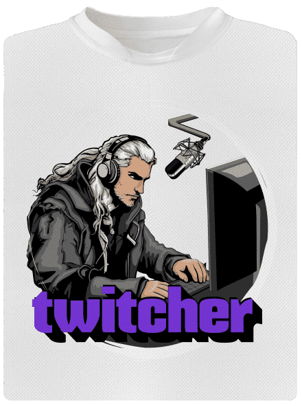Twitcher gyerek sport póló White