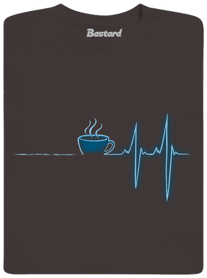 Coffee help férfi hosszú ujjú póló Bear Brown