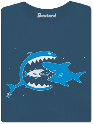 Halak prémium női póló Petrol Blue