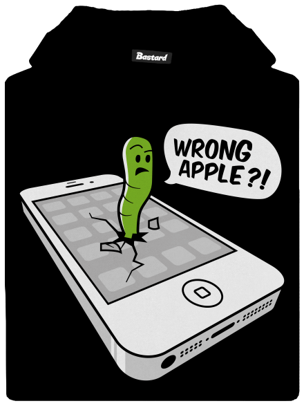 Wrong apple gyerek kenguruzsebes pulóver Black
