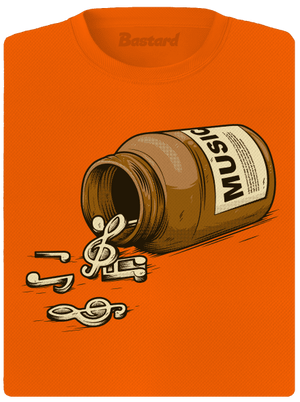 Music Pills női sportpóló Neon Orange