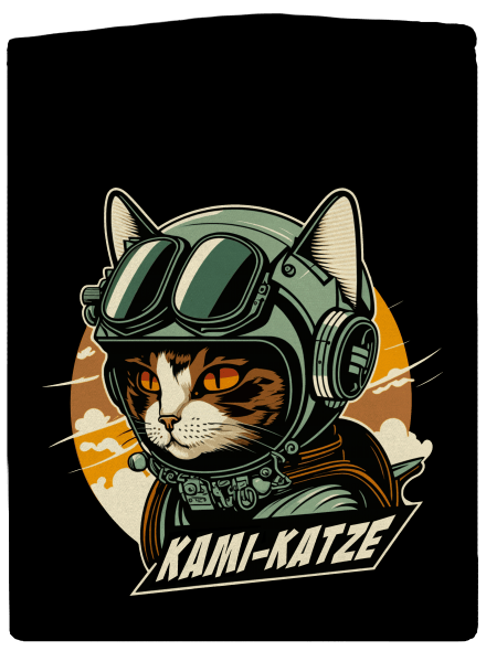 Kami-Katze cipzáras női pulóver Black